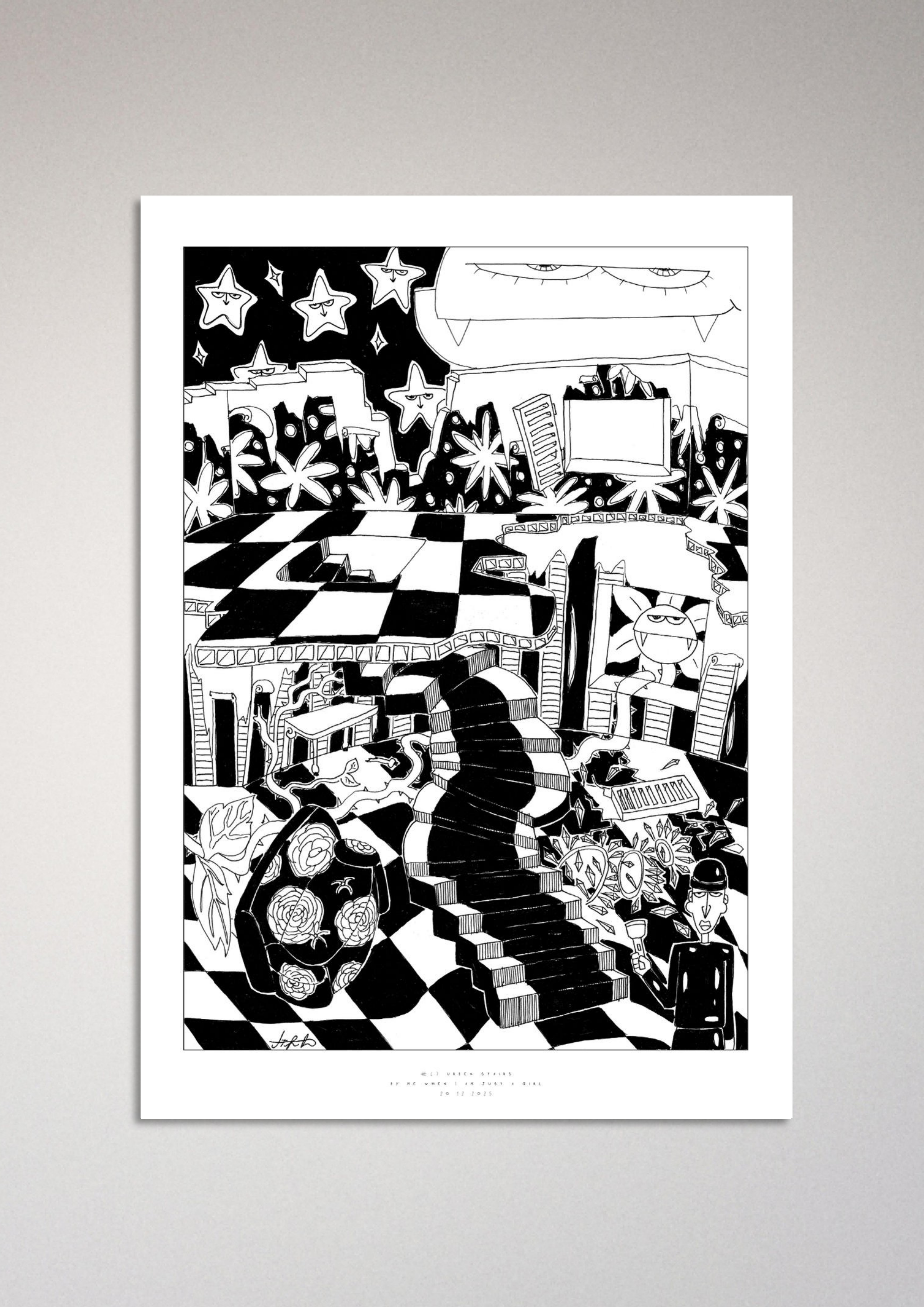 #47 Urbex stairs - Semi-Glossy Paper Poster