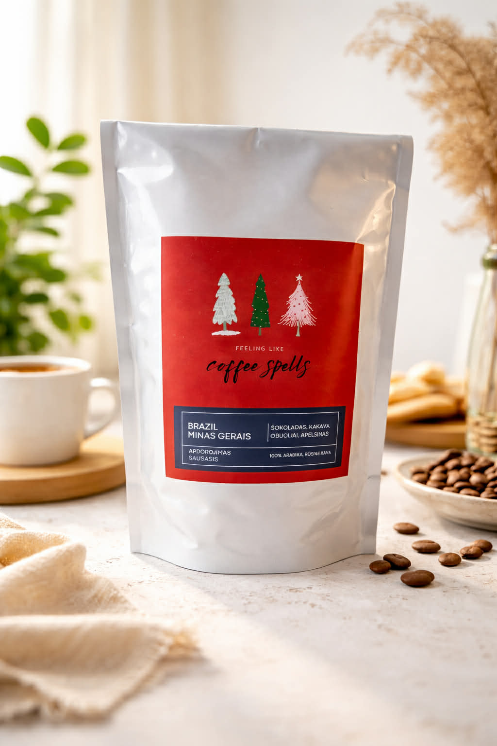 Brazilija, Peaberry // rūšinės kavos pupelės, 200 g.