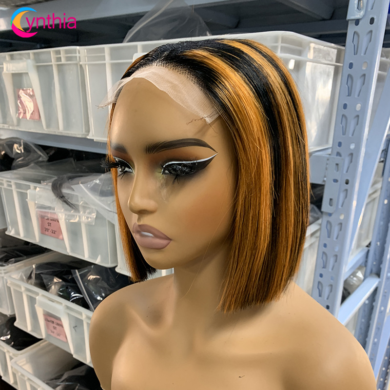 15A SDD bone straight color BOB glueless human hair
