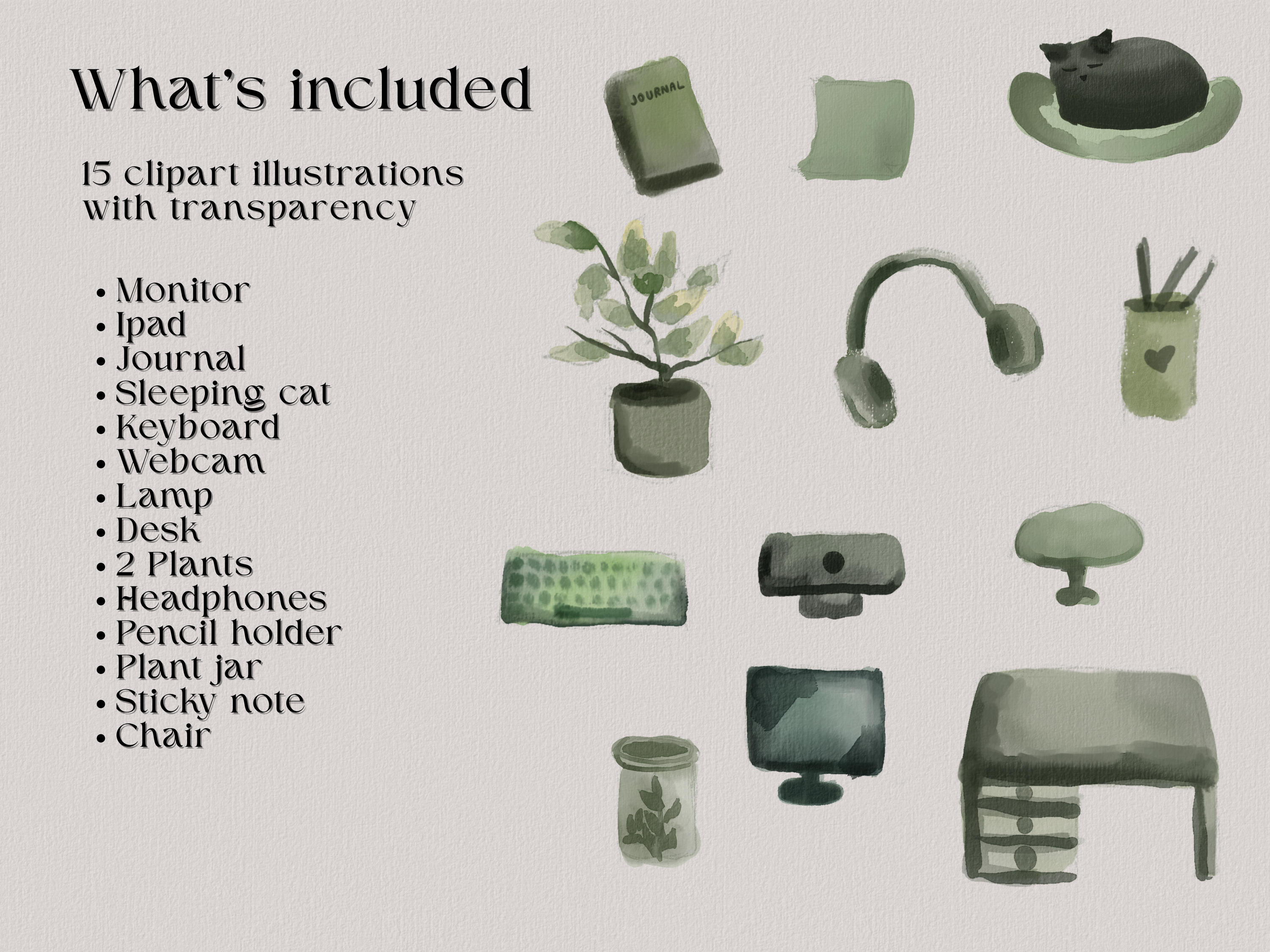 Cozy Desk Setup Clipart