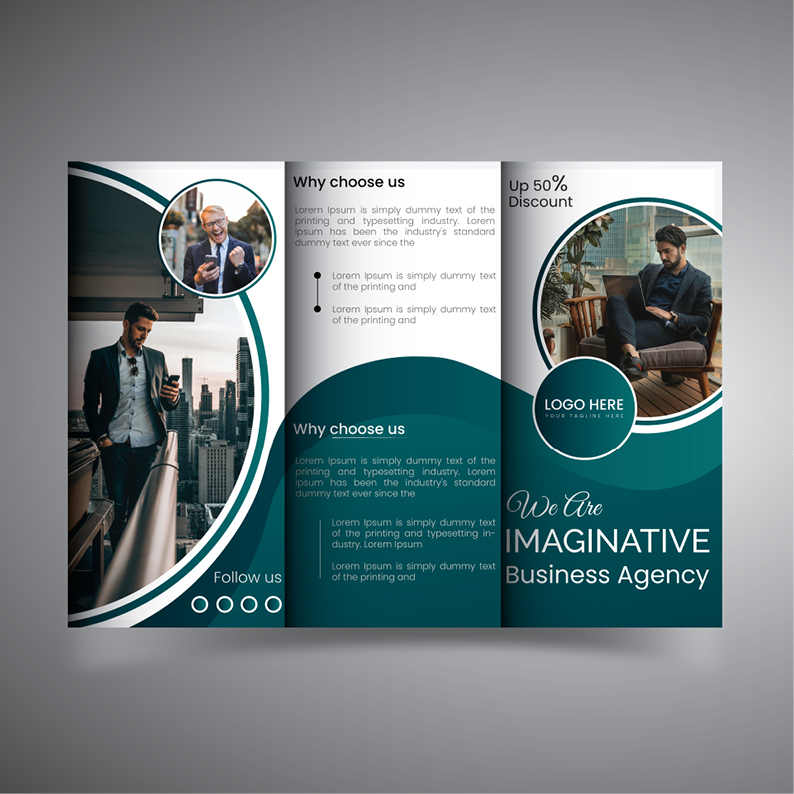 فلاير A4 ٣ طويات