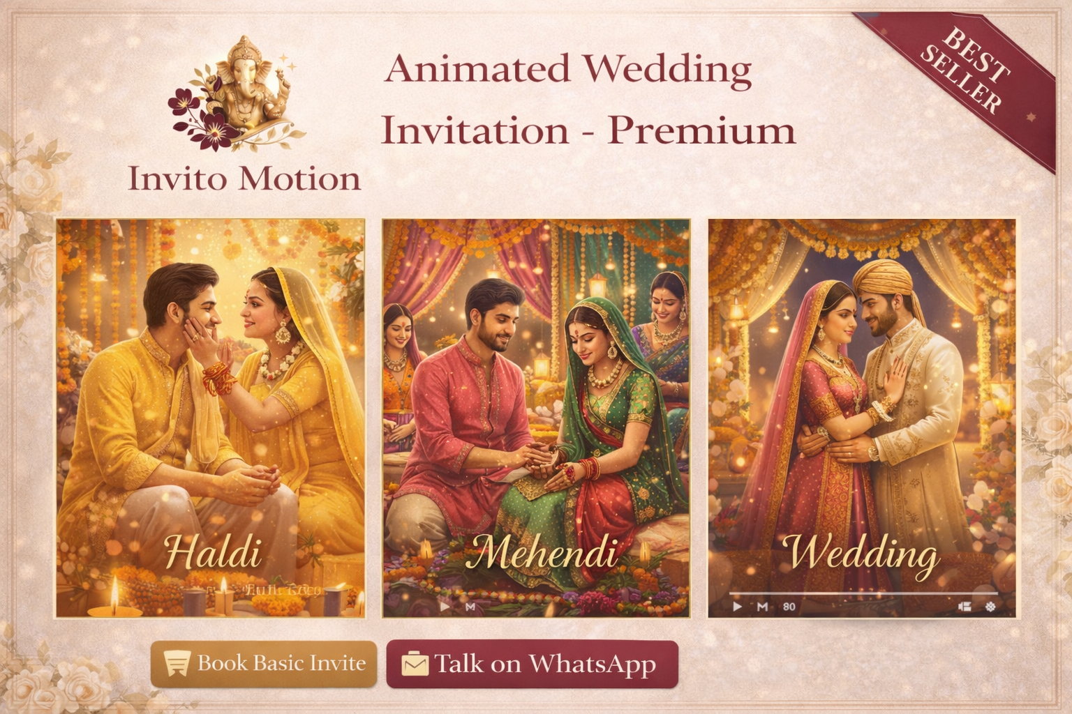 Animated Wedding Invitation – Premium ⭐ Best Seller