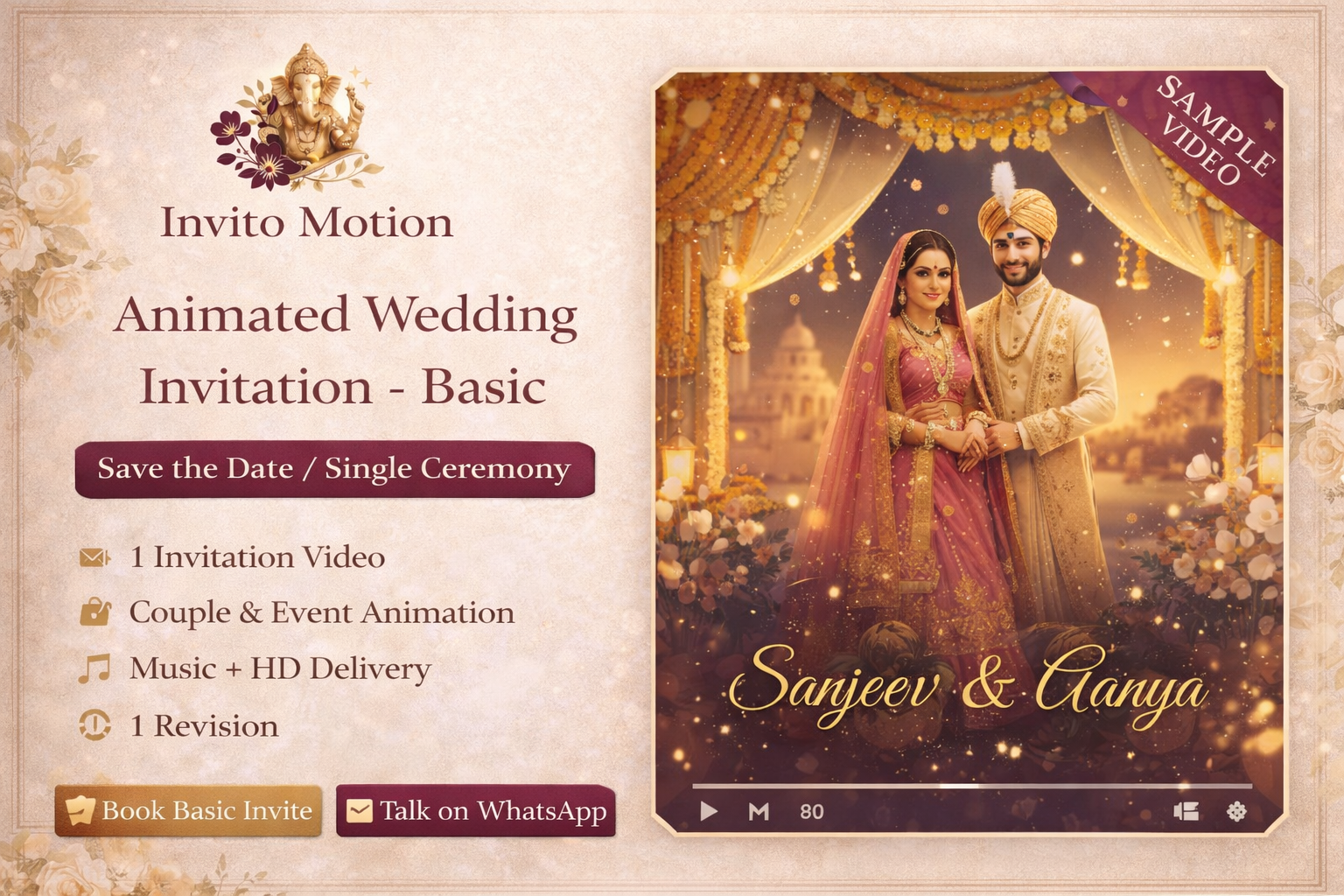 Animated Wedding Invitation - Basic