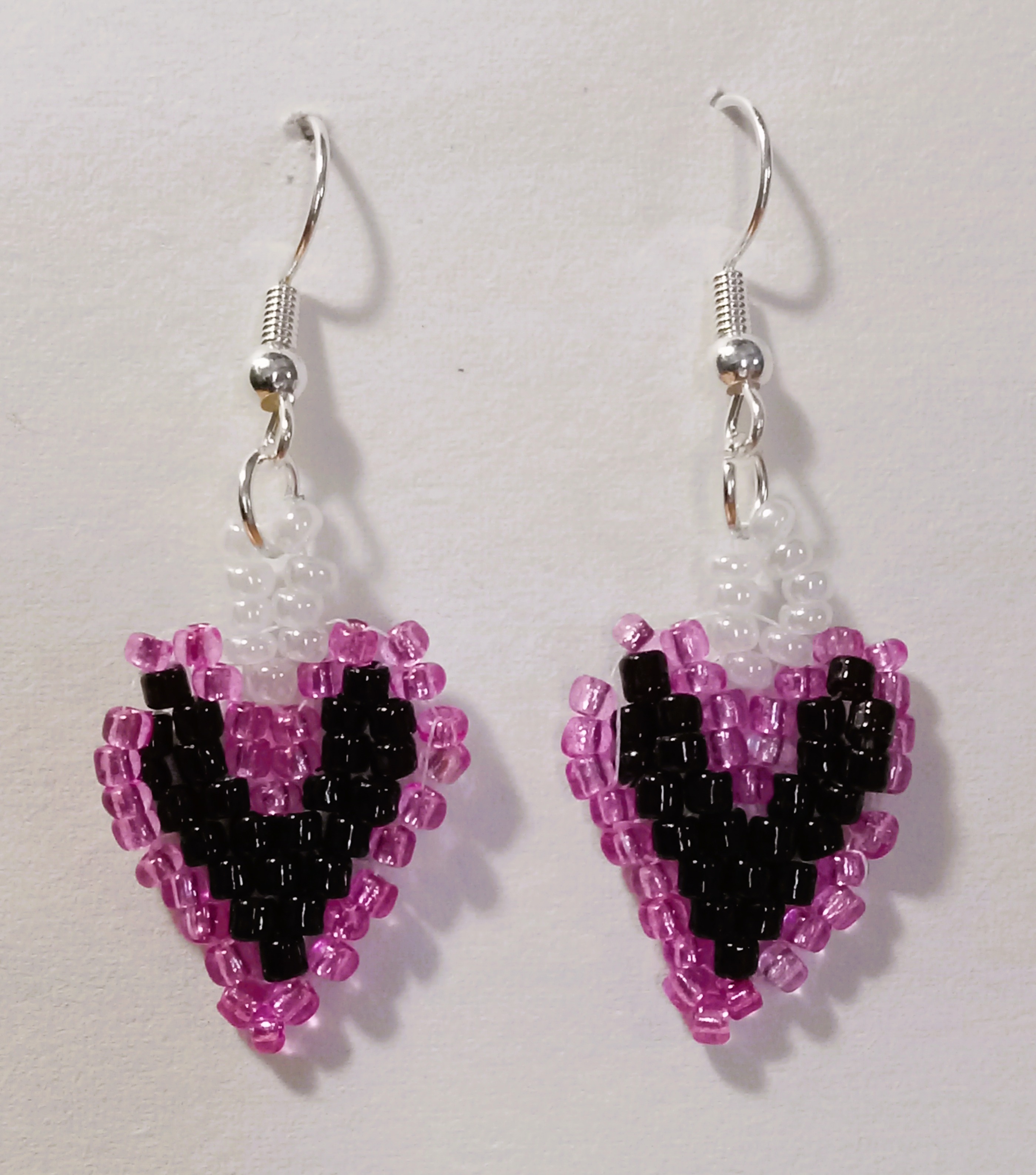 Beaded Heart Earrings