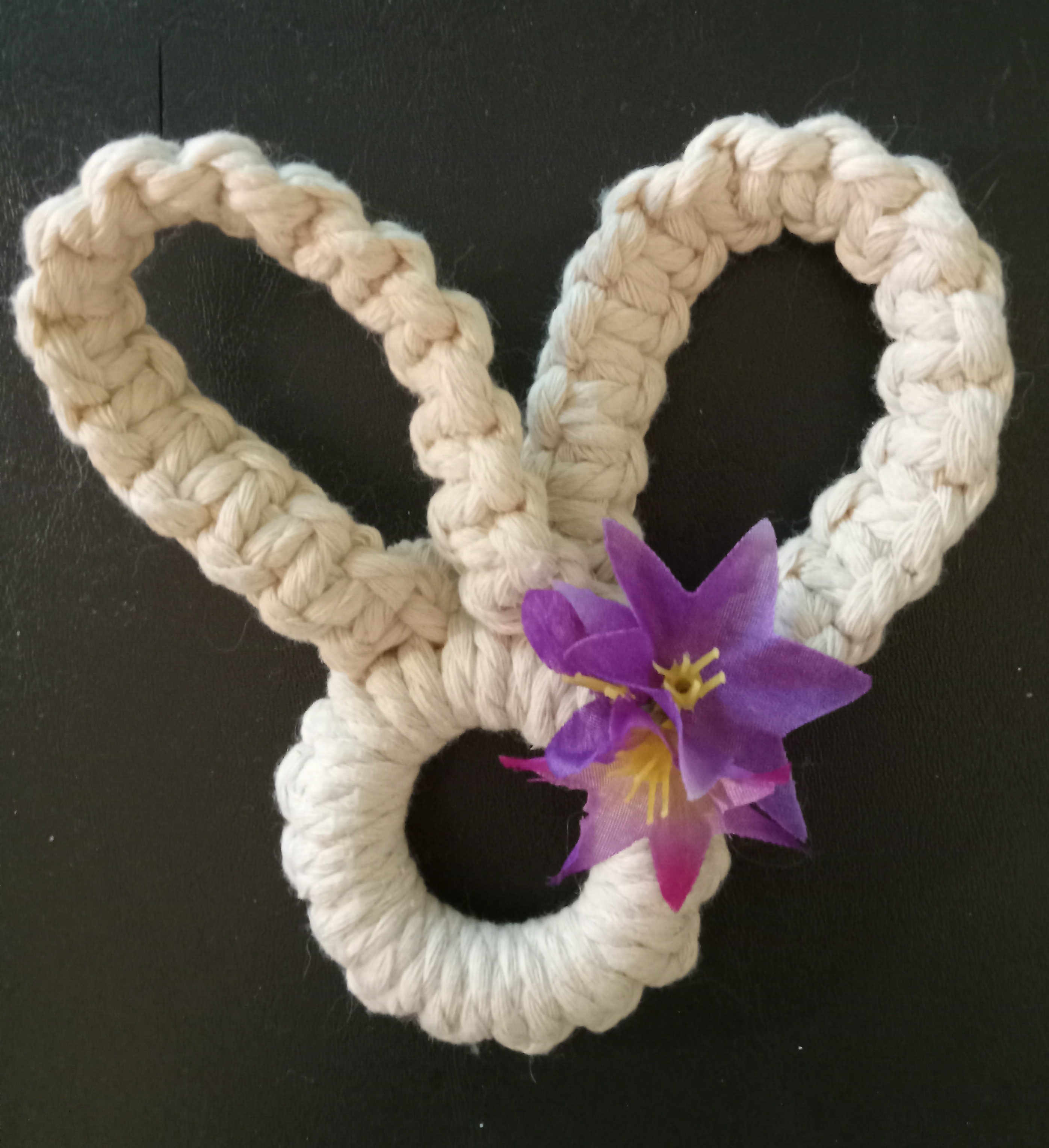 Bunny-Shaped Macrame Decoration