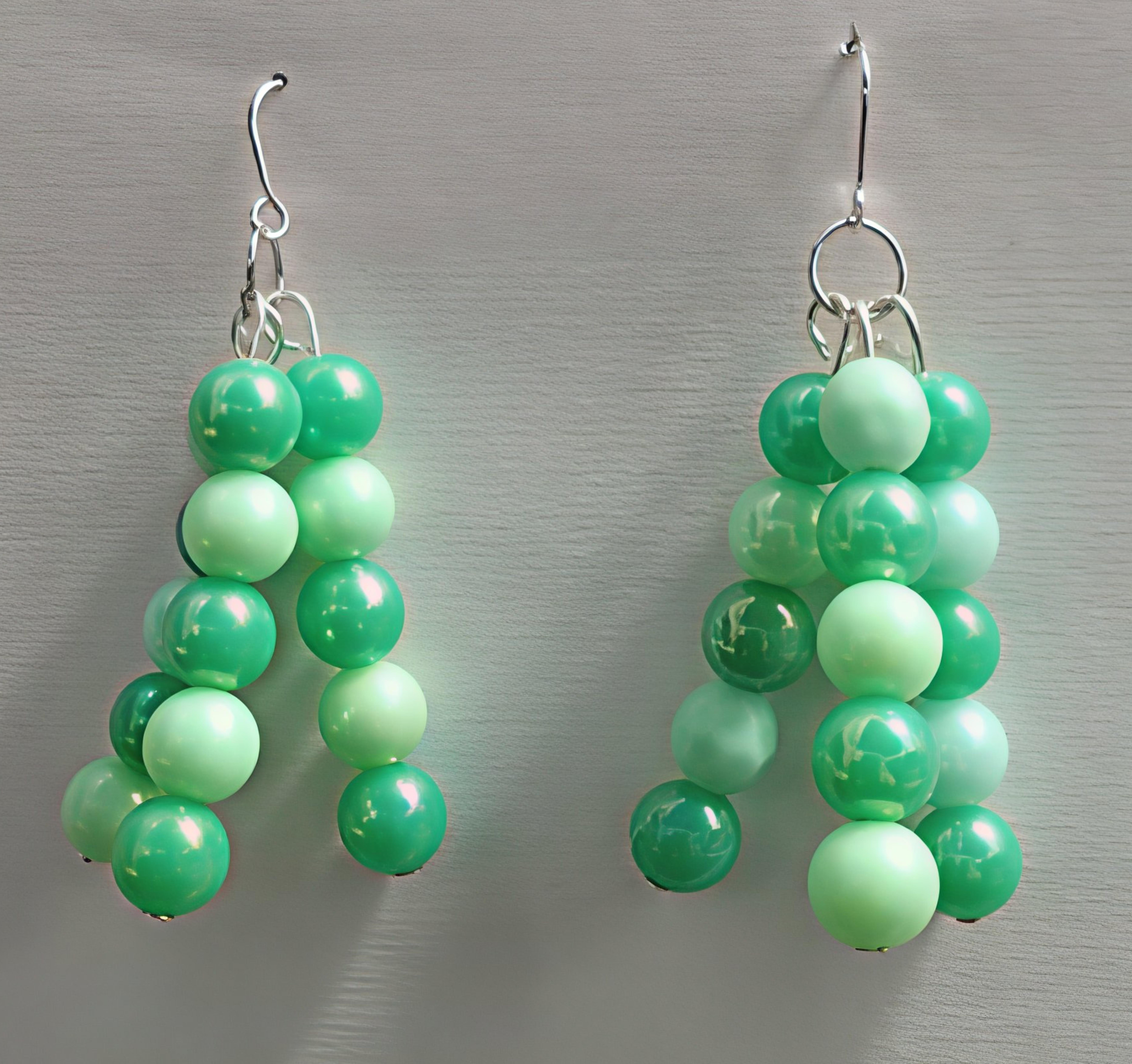 Green Beaded Earrings