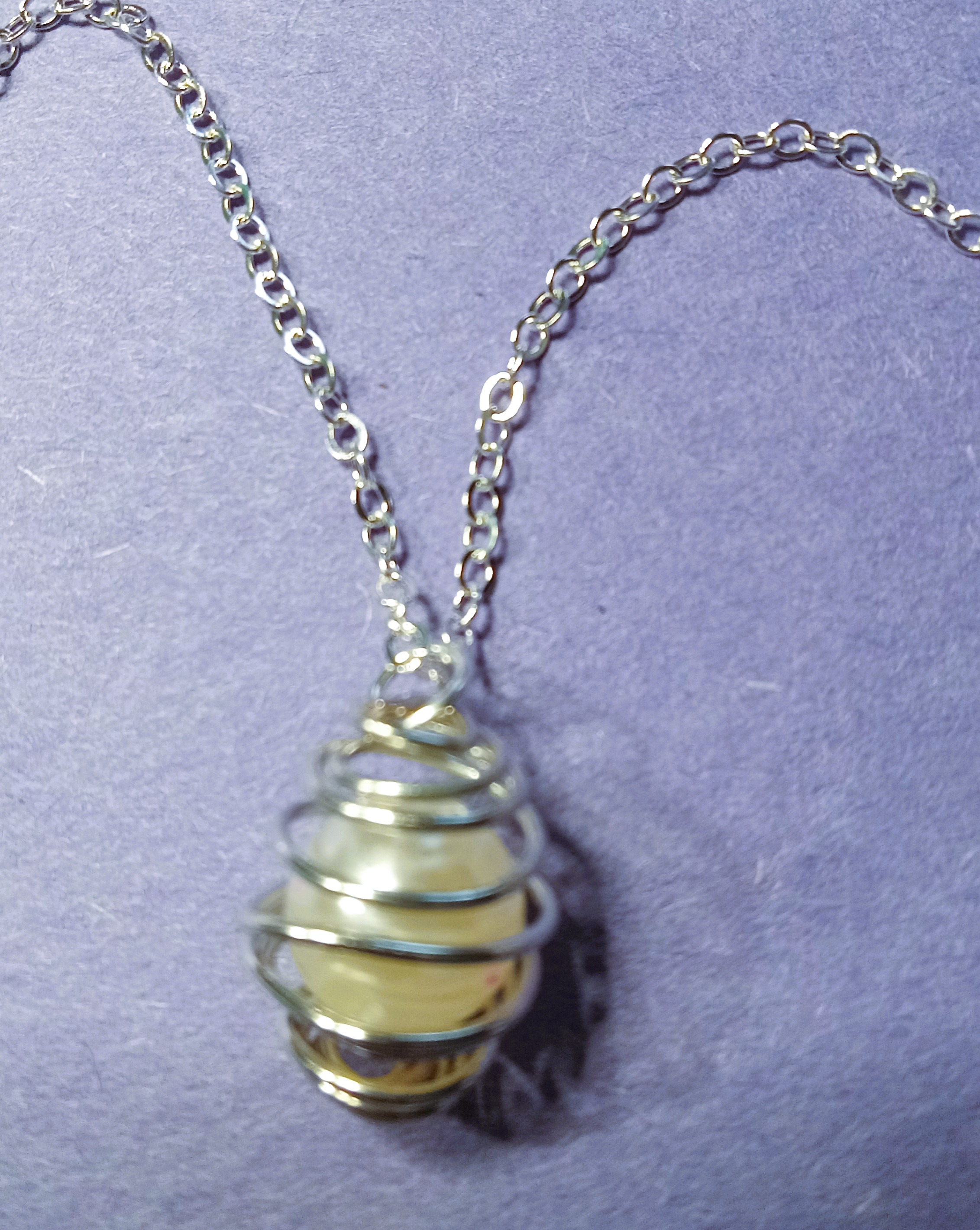 Wire-Wrapped Pearl Necklace