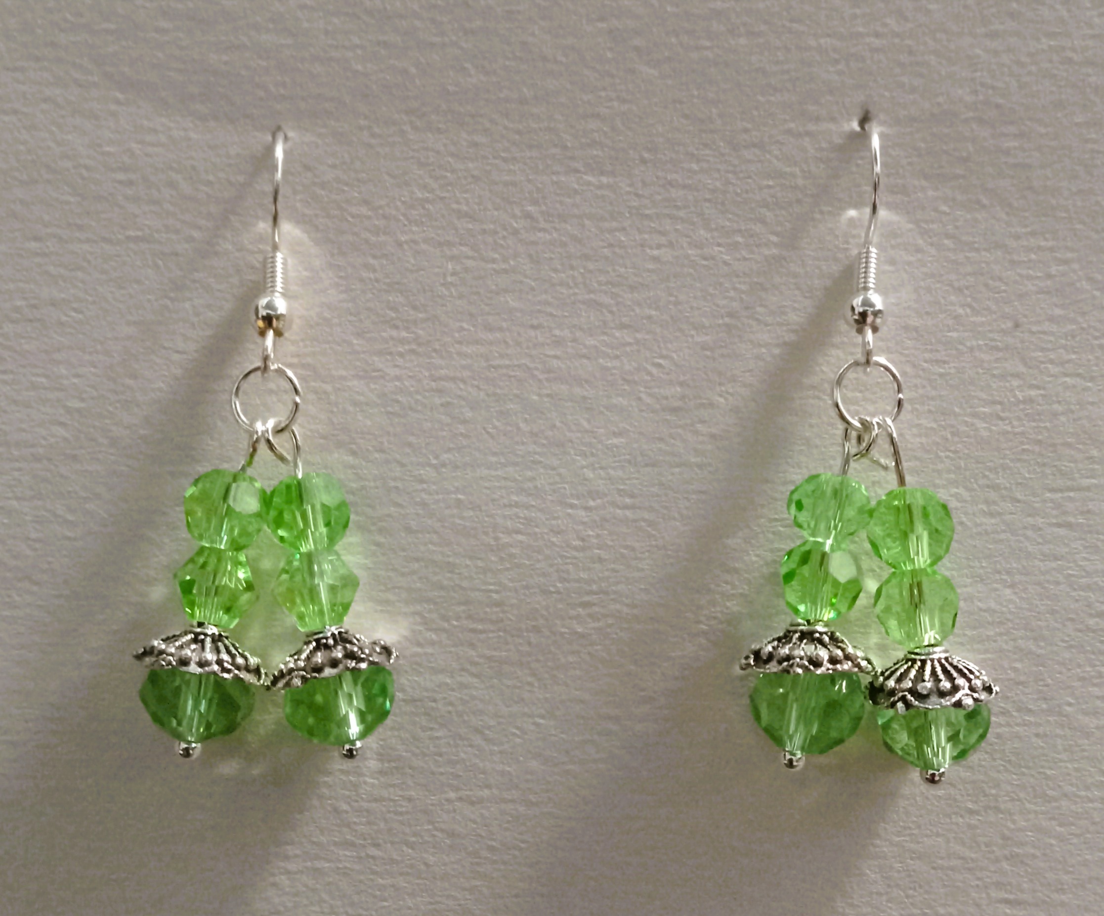 Green Beaded Earrings