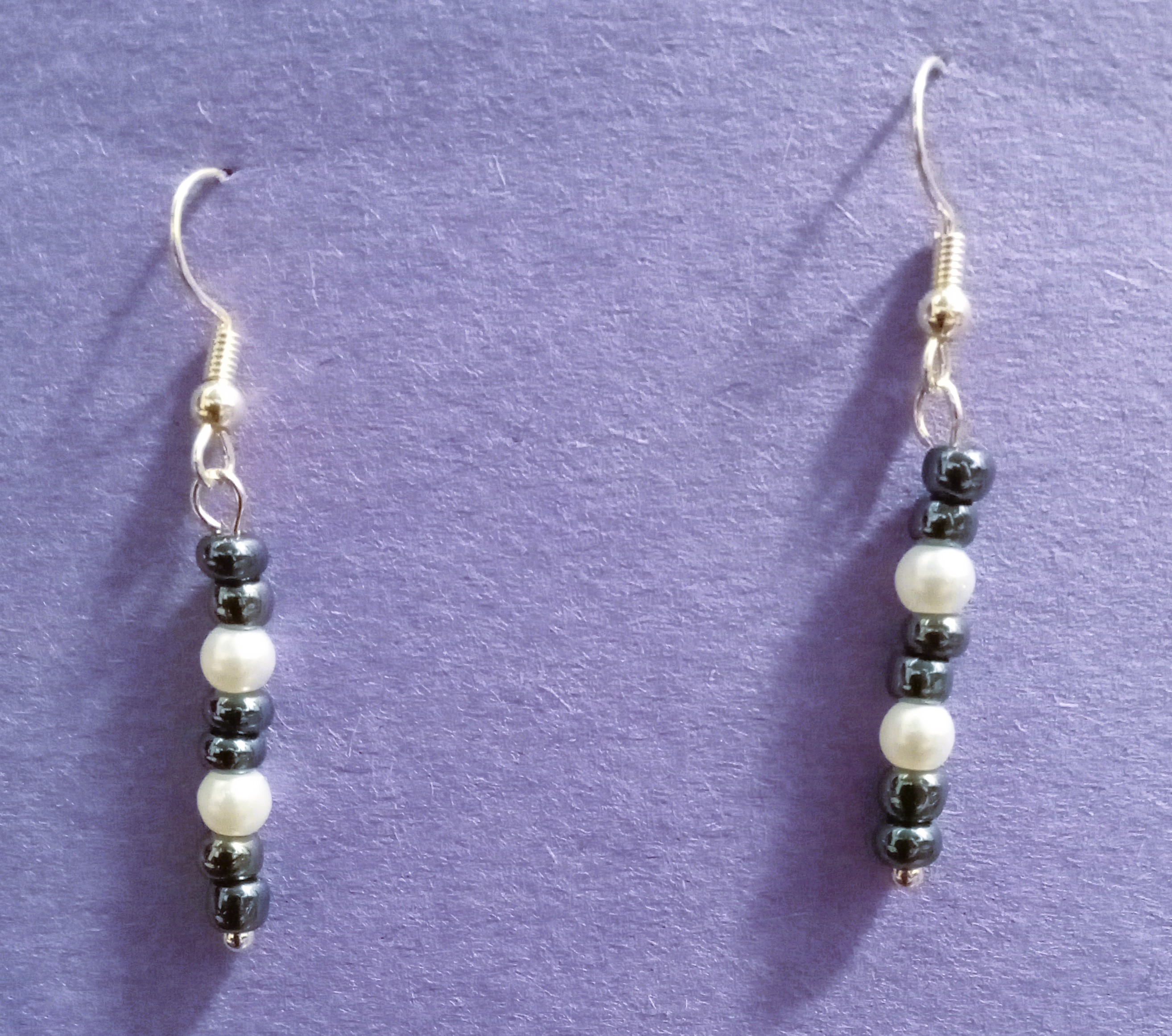Beaded Pearl Drop Earrings
