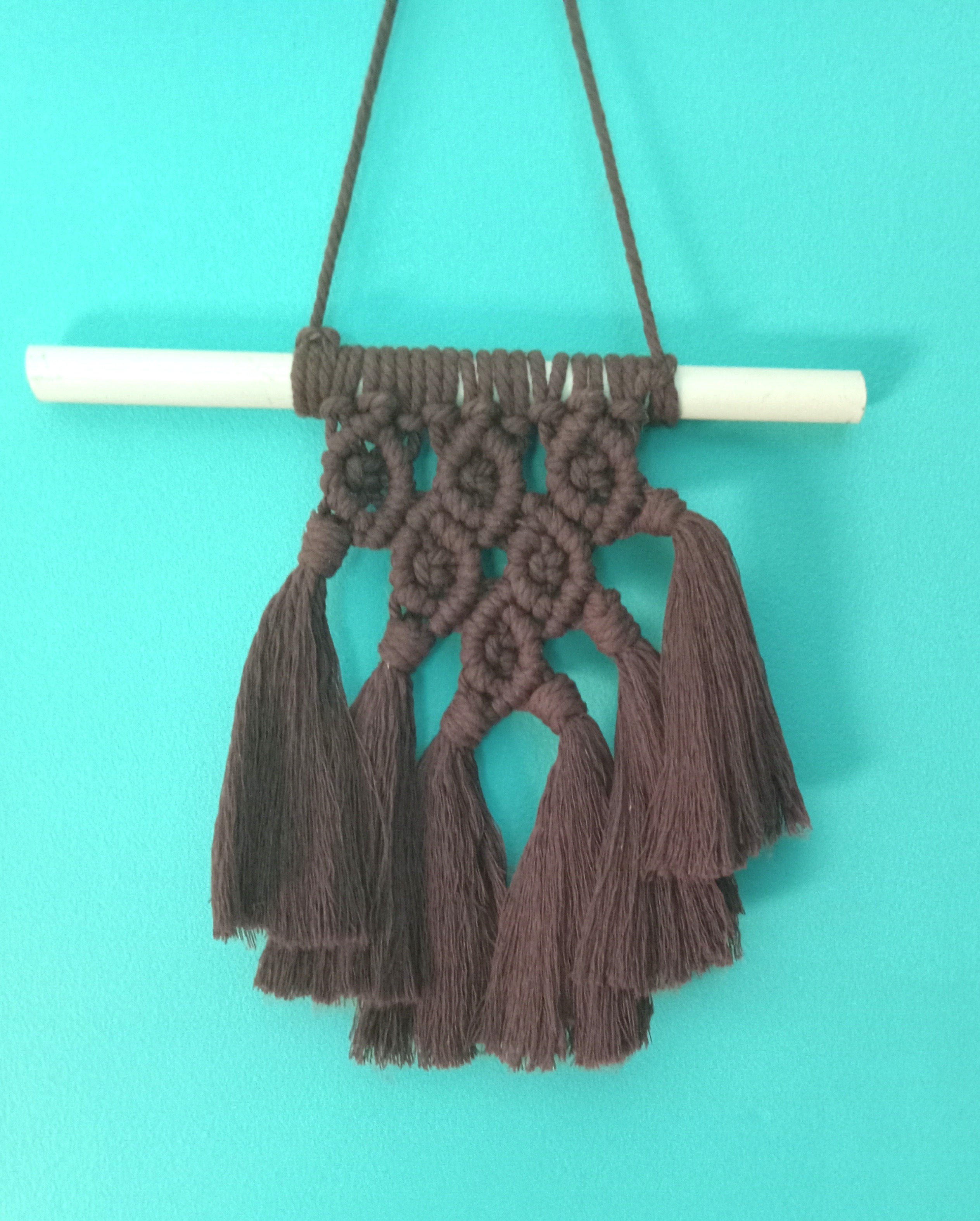 Diamond pattern wall hanging