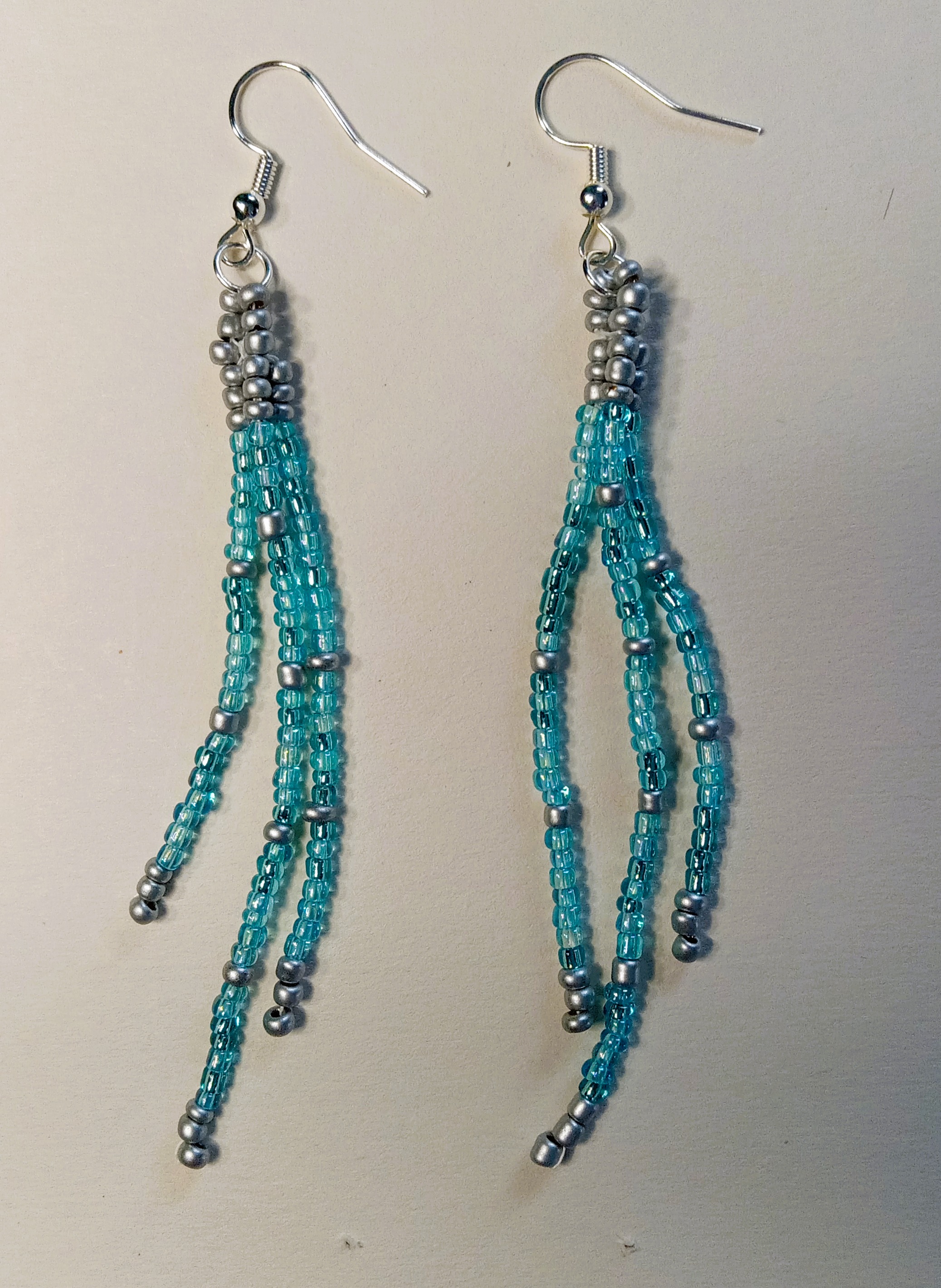 Turquoise Beaded Dangle Earrings