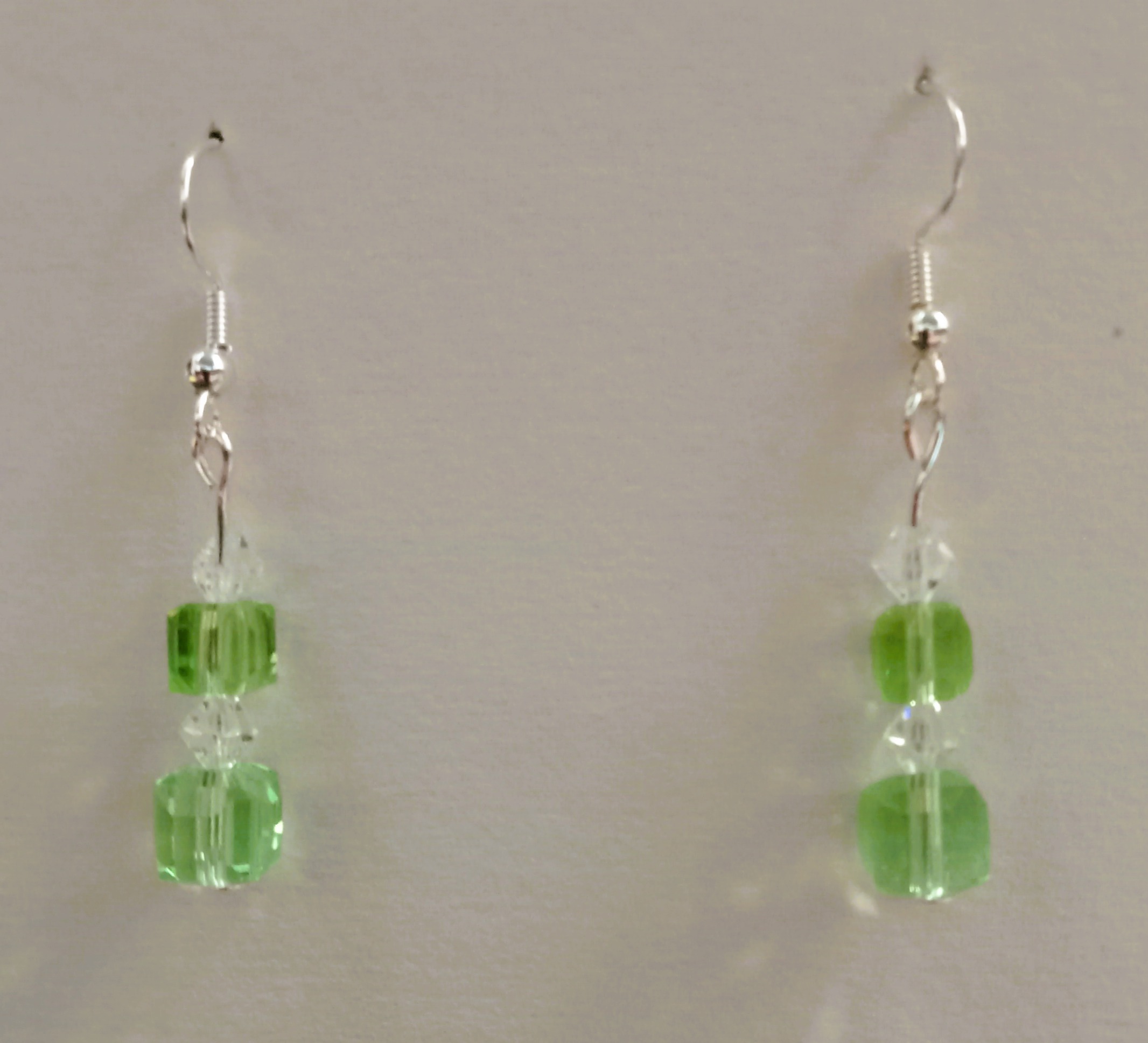 Green Beaded Earrings