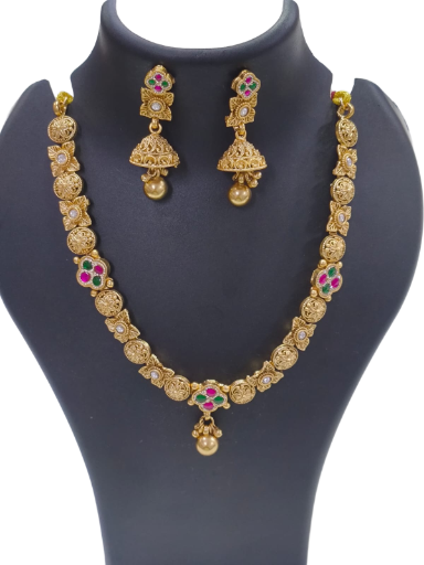 Antique Gold Plated Necklace Set