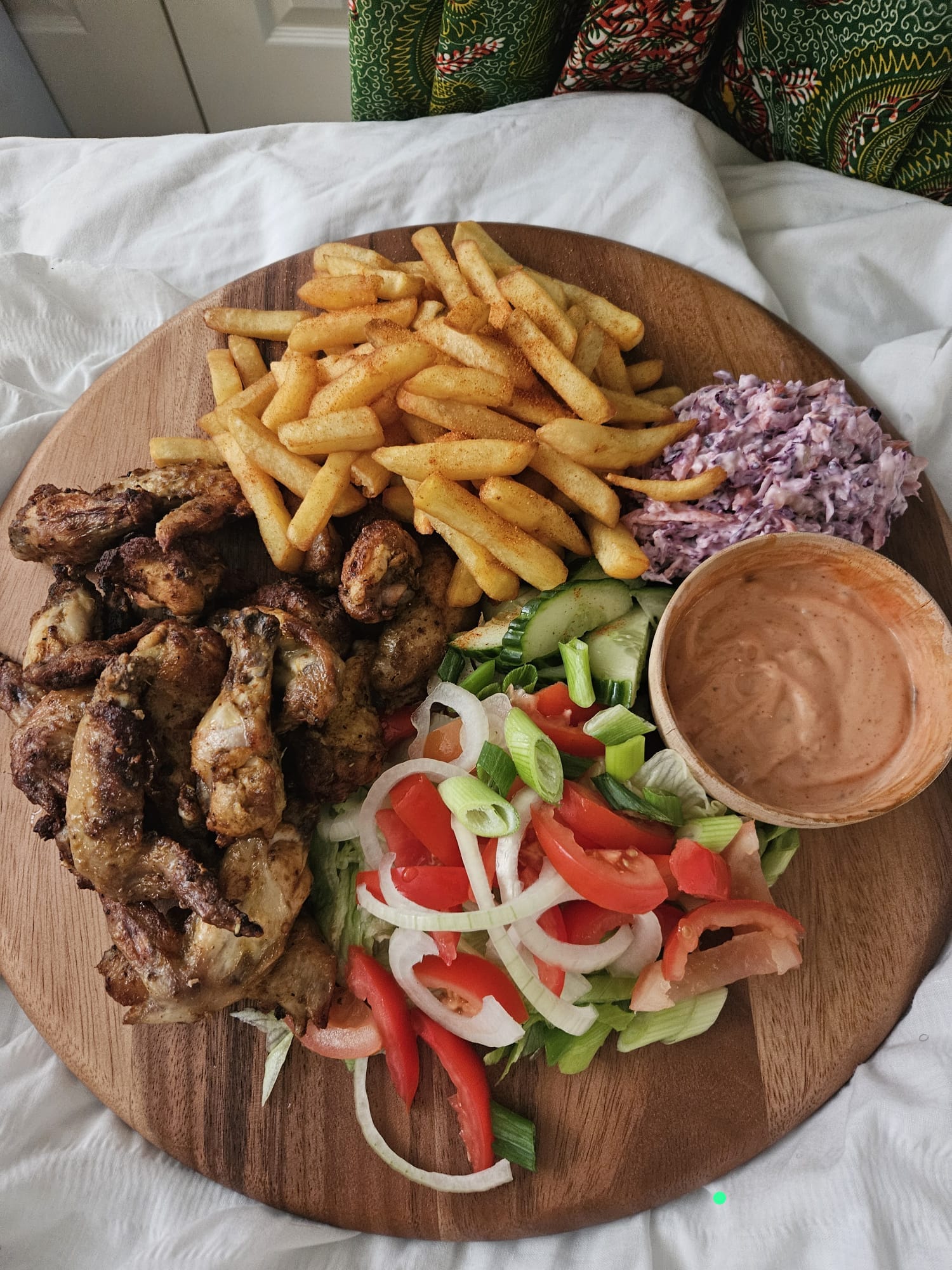 Chicken wings our homemade fries