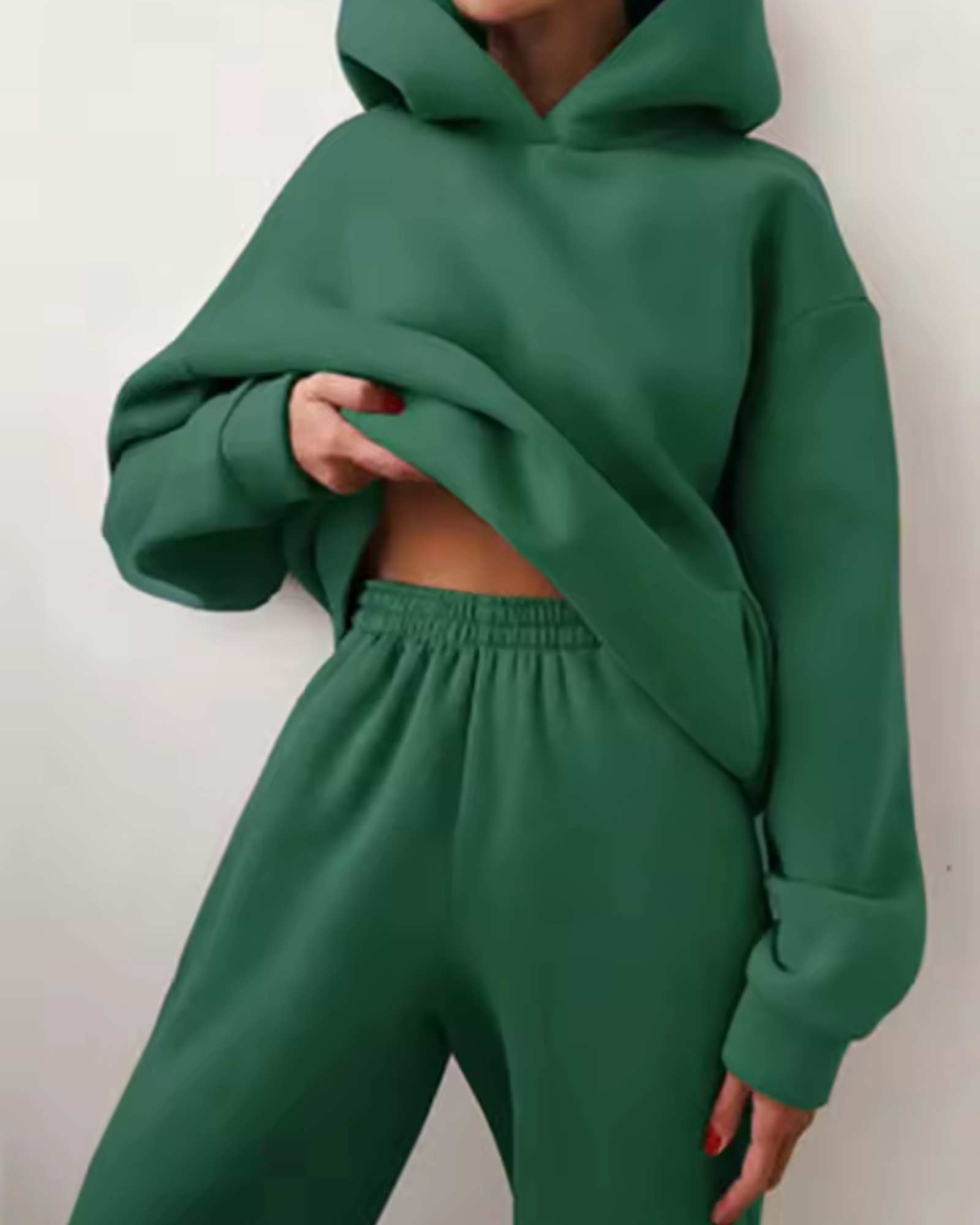 Plus Size Casual Two-Piece Sweatshirt Set