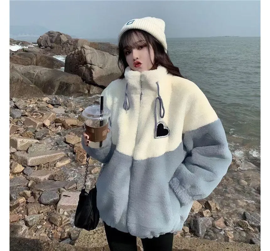 Cozy Colorblock Fleece Jacket