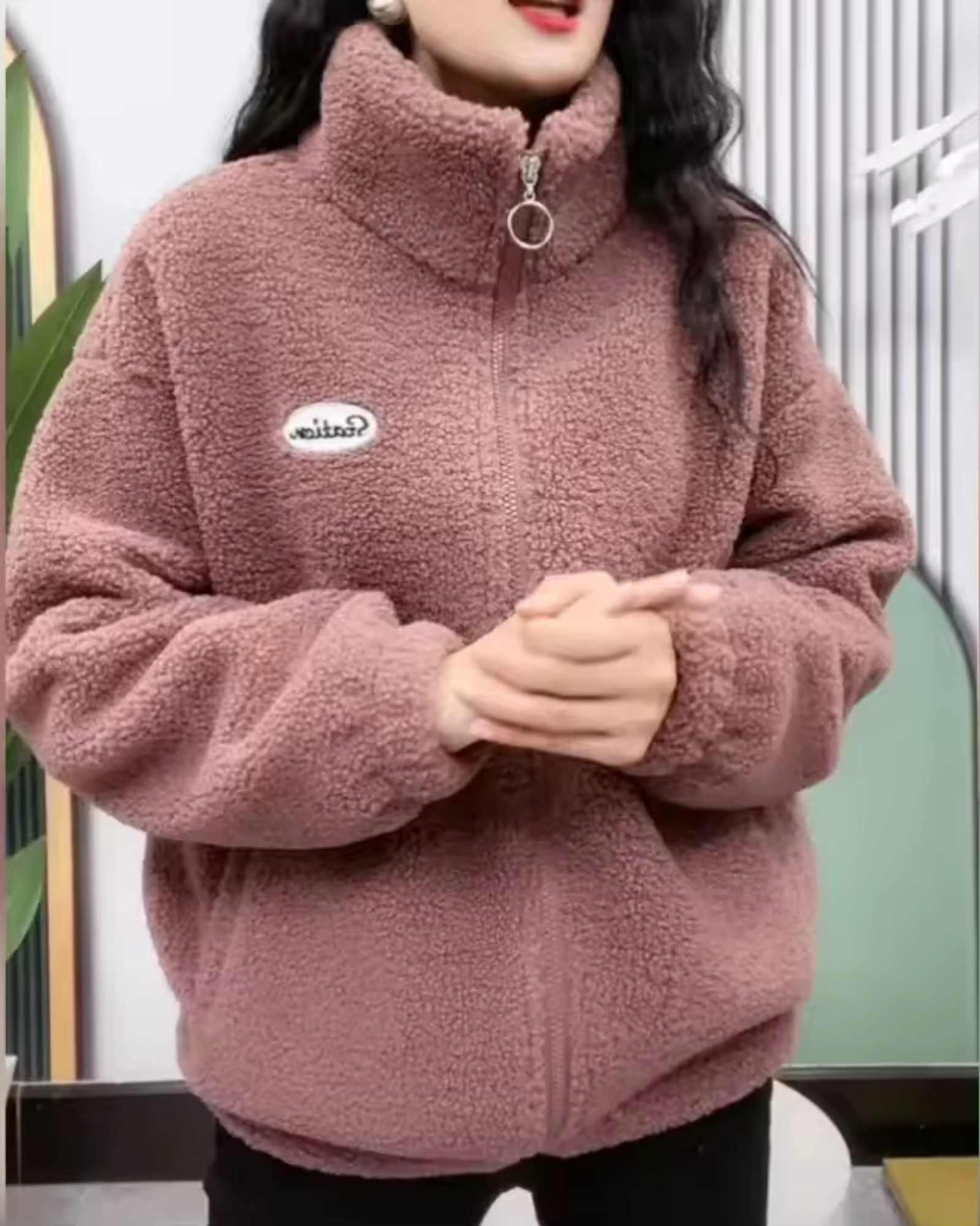 Warm Lamb Fur Fleece Winter Jacket