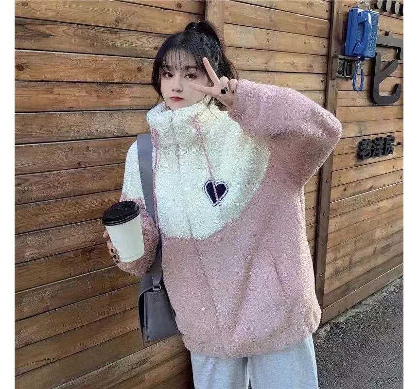 Cozy Colorblock Fleece Jacket