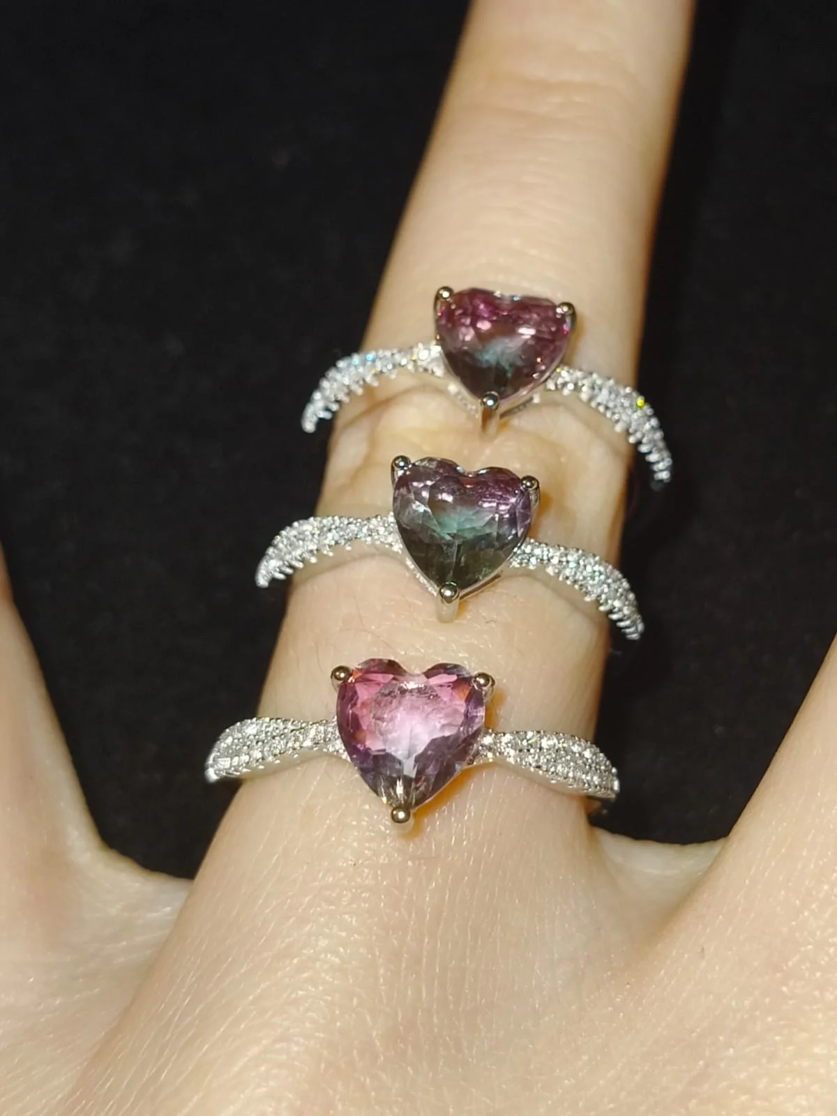 Anello con Tormalina Cuore