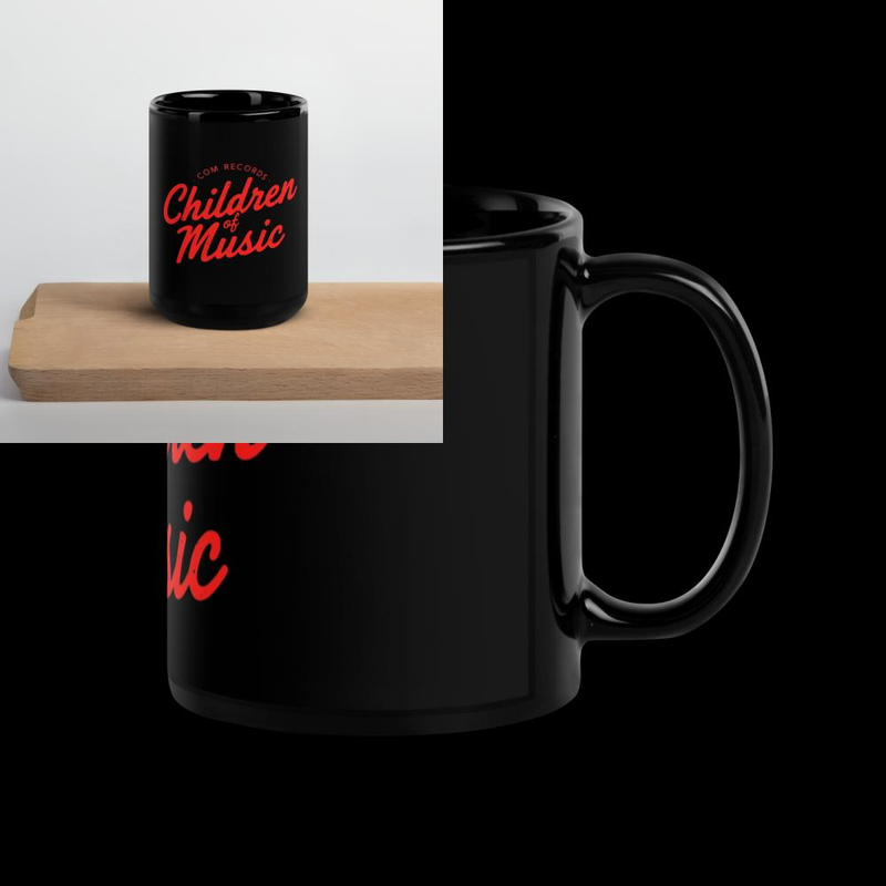 Com Rec Black Glossy Mug