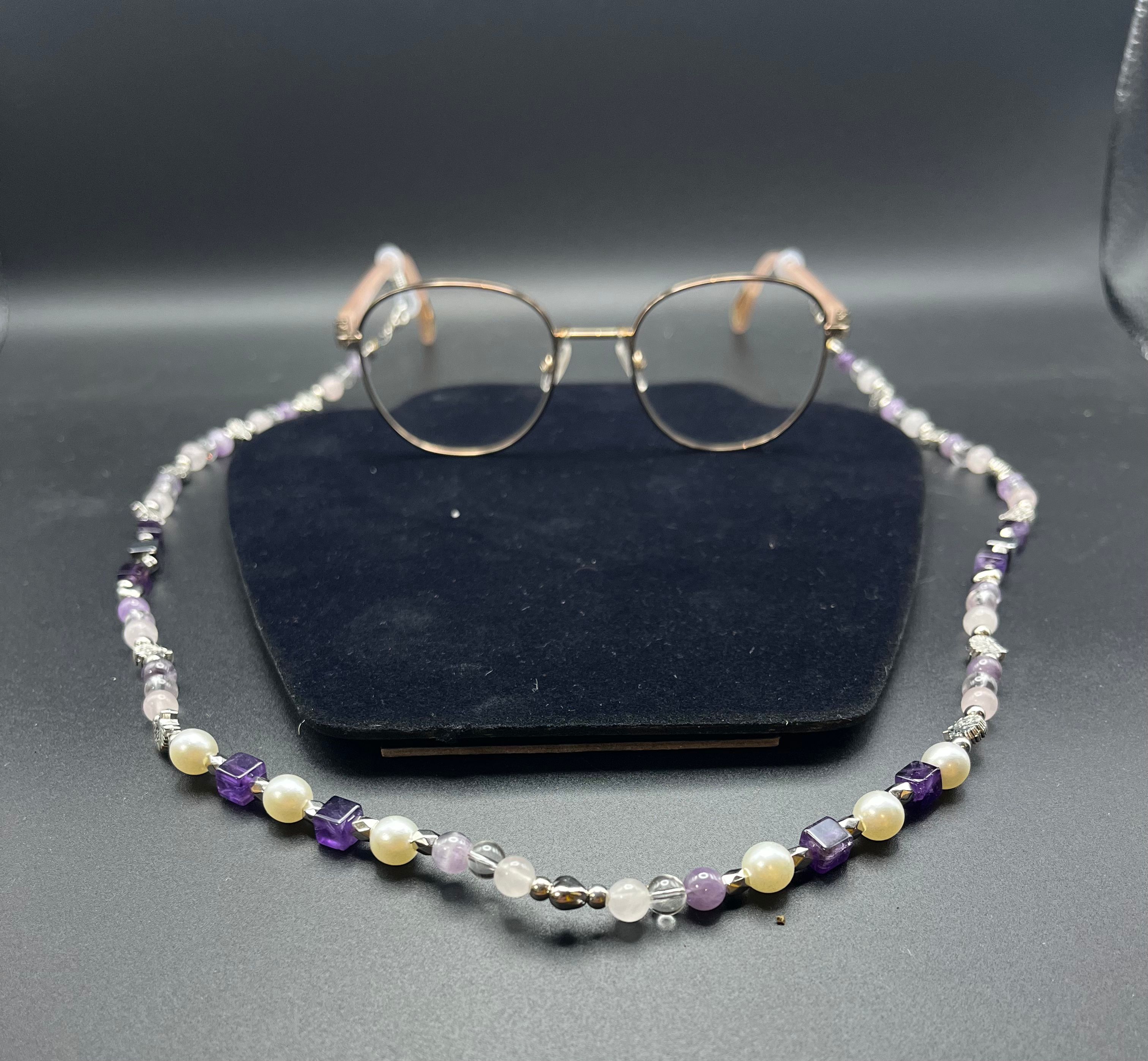 Chaîne pour lunettes en perles