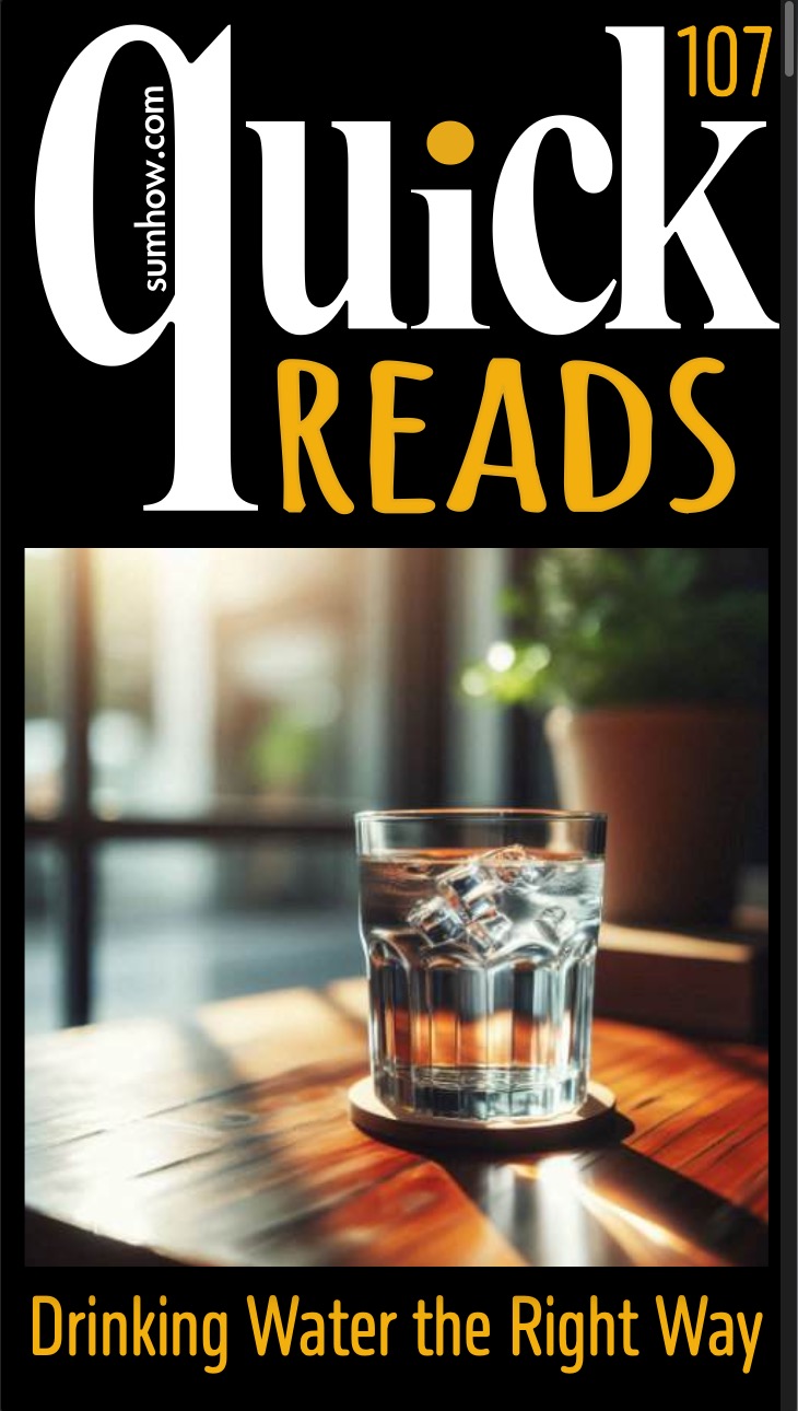 Drinking Water the Right Way