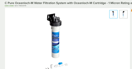 C Pure Oceanloch-M Water Filtration System with Cartridge- 1 Micron Rating and 1.67 GPM  1MIC-1.67GPM