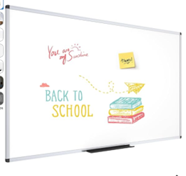 VIZ-PRO Dry Erase Board/Whiteboard, 72 x 48 inches, Wall mounted board for school, office and home  6' x 4'