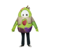 ZOMBIE FALL GUYS Colorful Monster Costume