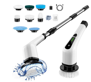 Electric Spin Scrubber Cleaning Brush Set, BOMVES