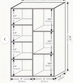 Pink Cubby Storage Shelf 7 CUBES Bookshelf