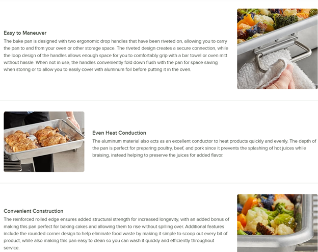 Choice 13 Qt Aluminum Baking and Roasting Pan with Handles, 26" x 18" x 3 1/2"