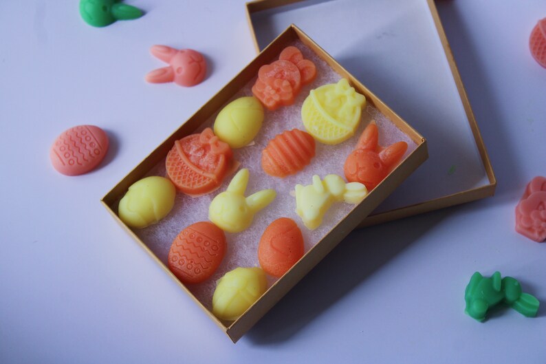 Easter Soy Wax Melts | Bunny, Egg Shapes - Box of 12