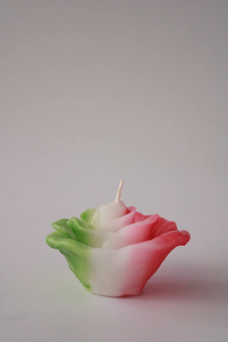 Tri-Colored Floral Floating Candles | Wedding Spa Decor, Pack of 8