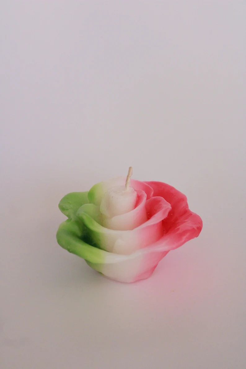 Tri-Colored Floral Floating Candles | Wedding Spa Decor, Pack of 8