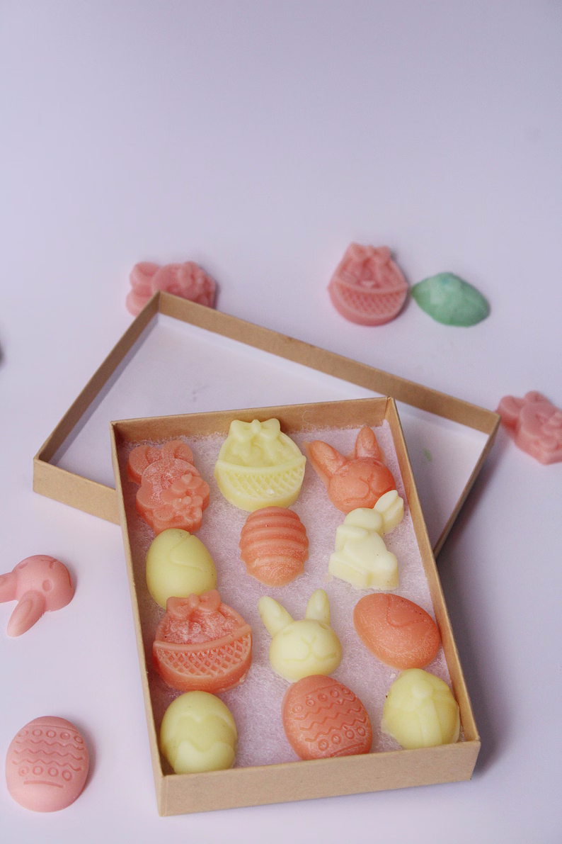 Easter Soy Wax Melts | Bunny, Egg Shapes - Box of 12