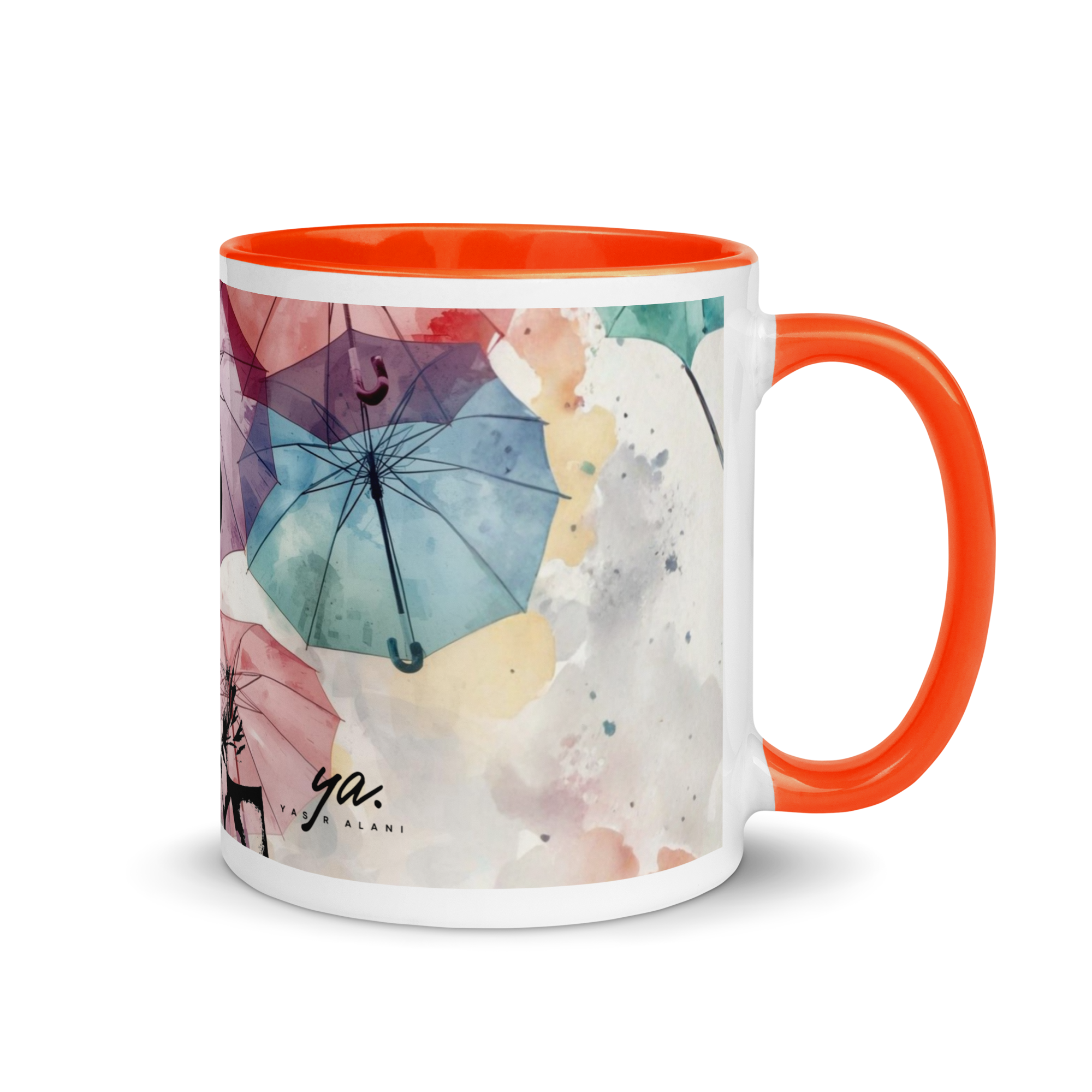 Watercolor Umbrellas Mug