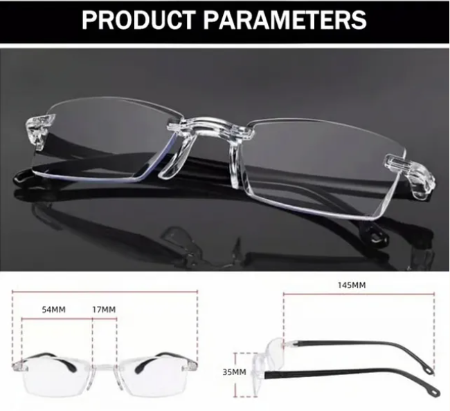 Rimless Reading Glasses