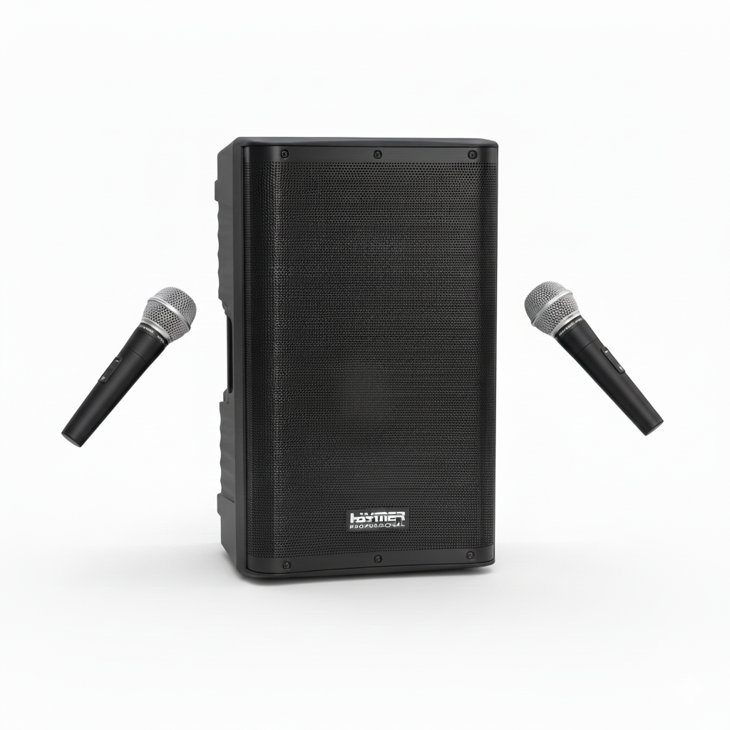 Enceinte avec micros 