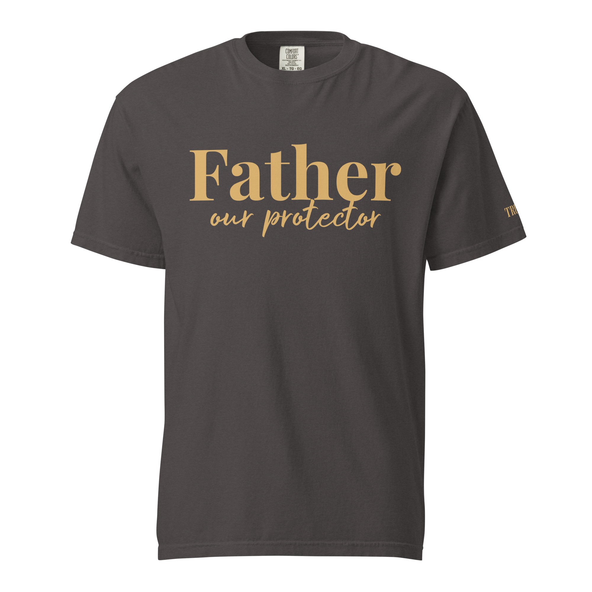 Father Our Protector Christian T-Shirt | Heavyweight Garment-Dyed Faith Tee | TRUTAI