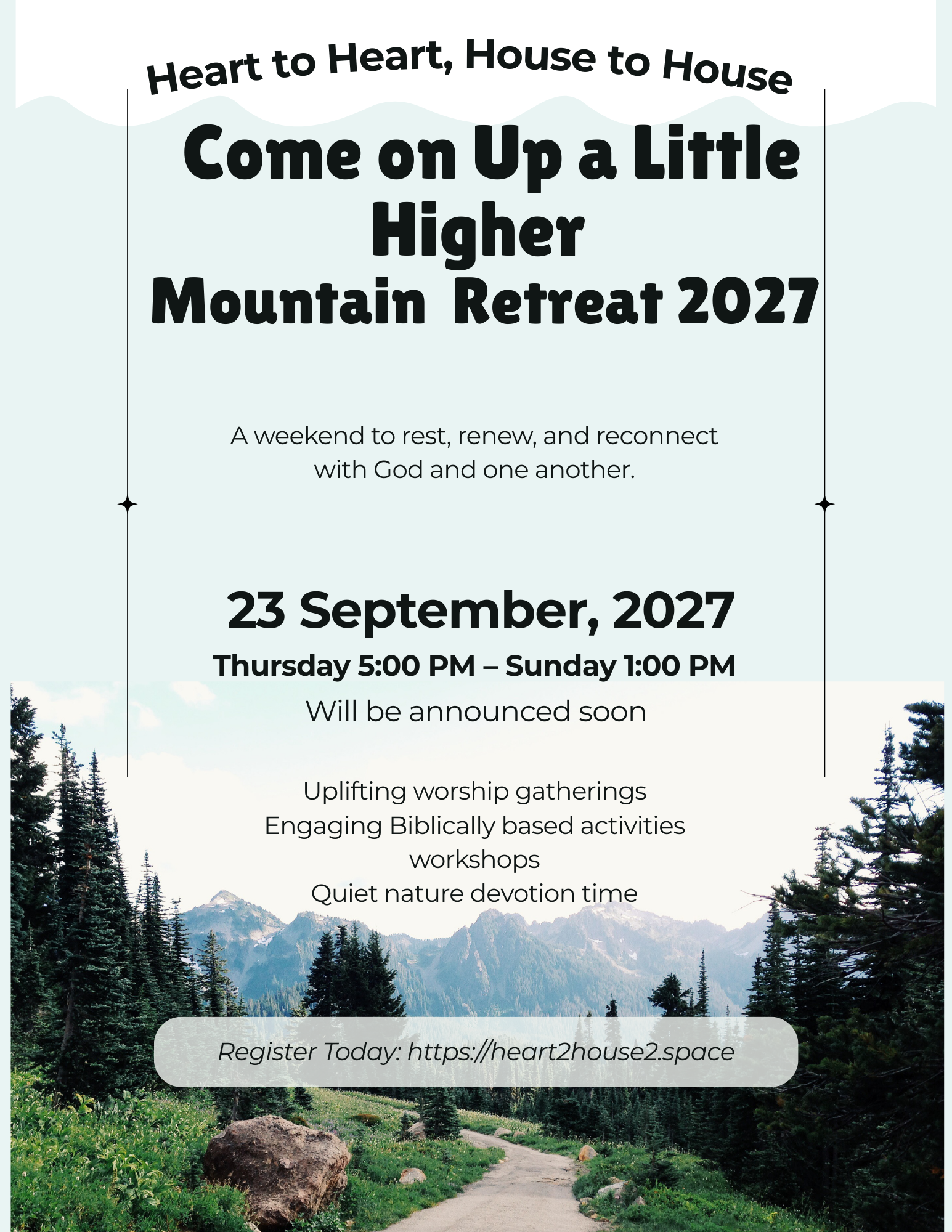 Mountain Retreat 2027 Down Payment 