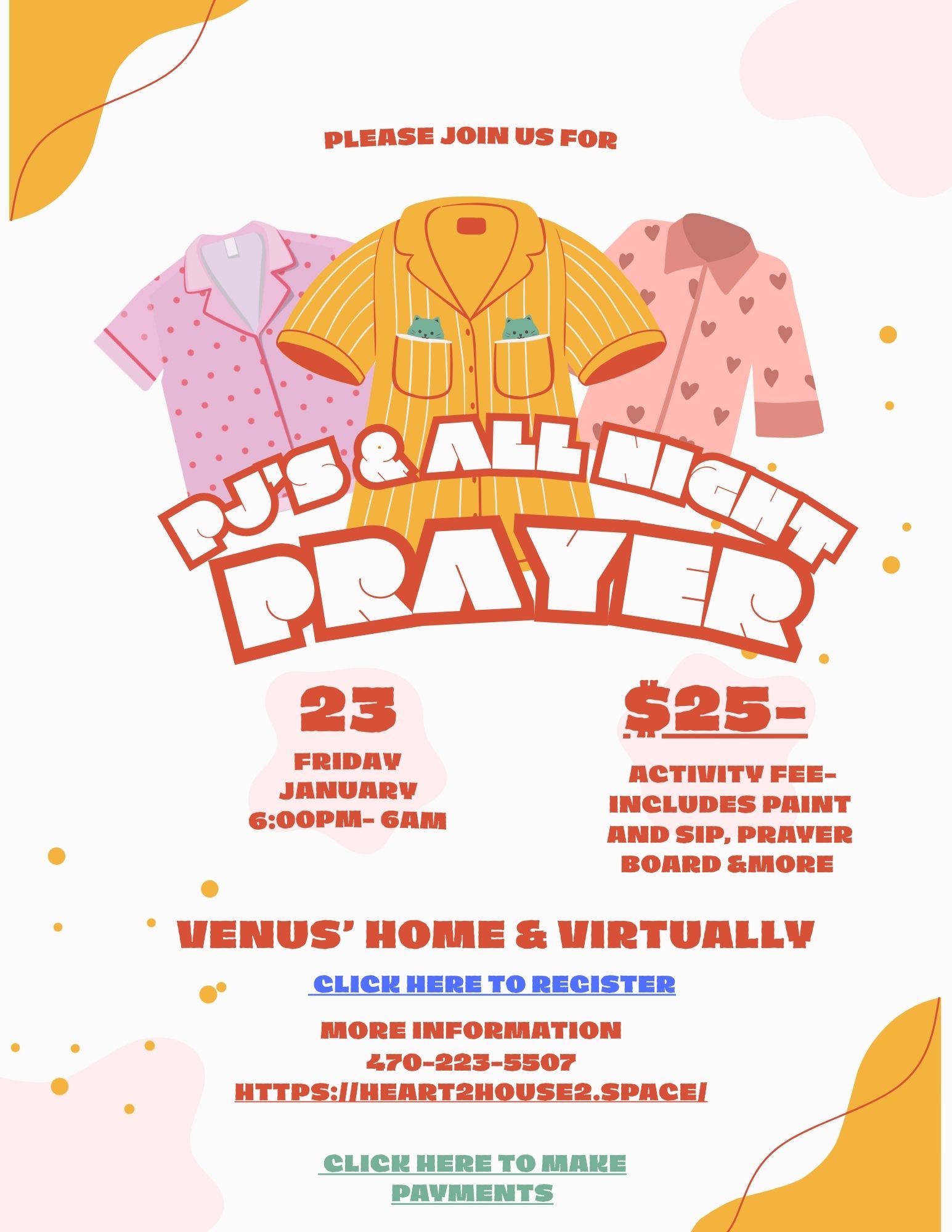 Pajama's and Prayer Activities Fee
