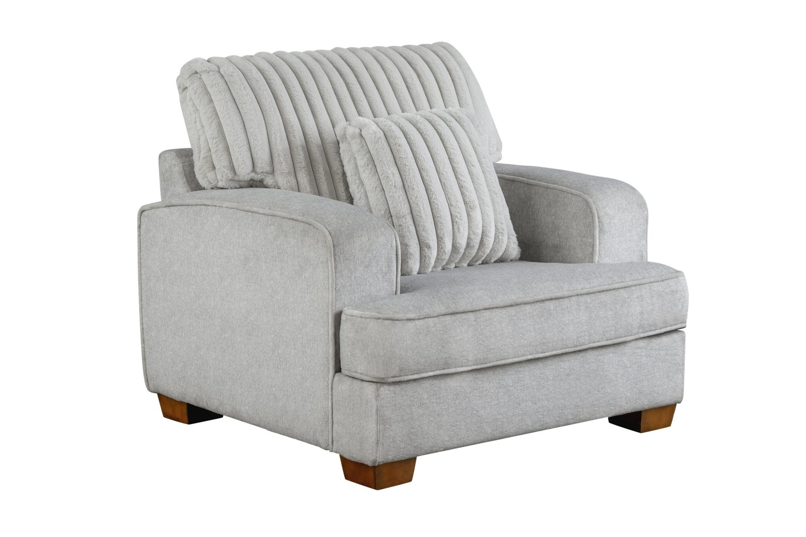 Haisley Modern Plush Chair with Channel Tufting
