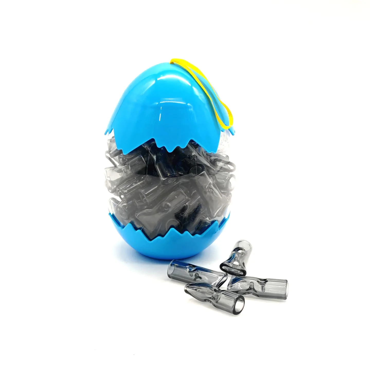 PCGTIPS2 GLASS TIPS 1" ROUND/FLAT MOUTHPIECE 50/JAR ASST COLORS