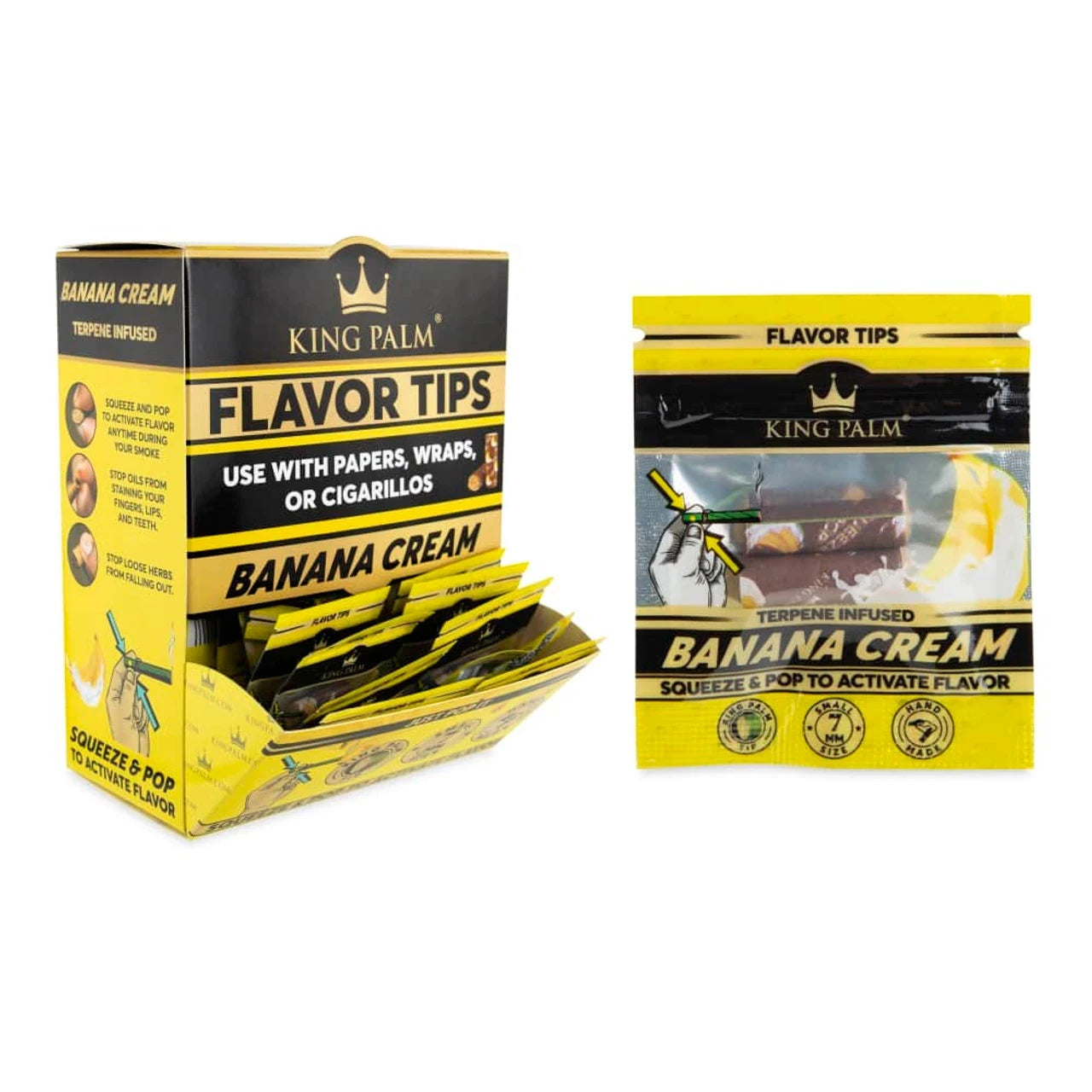 KING PALM FLAVOR TIPS BANANA CREAM 50PCS DISPLAY