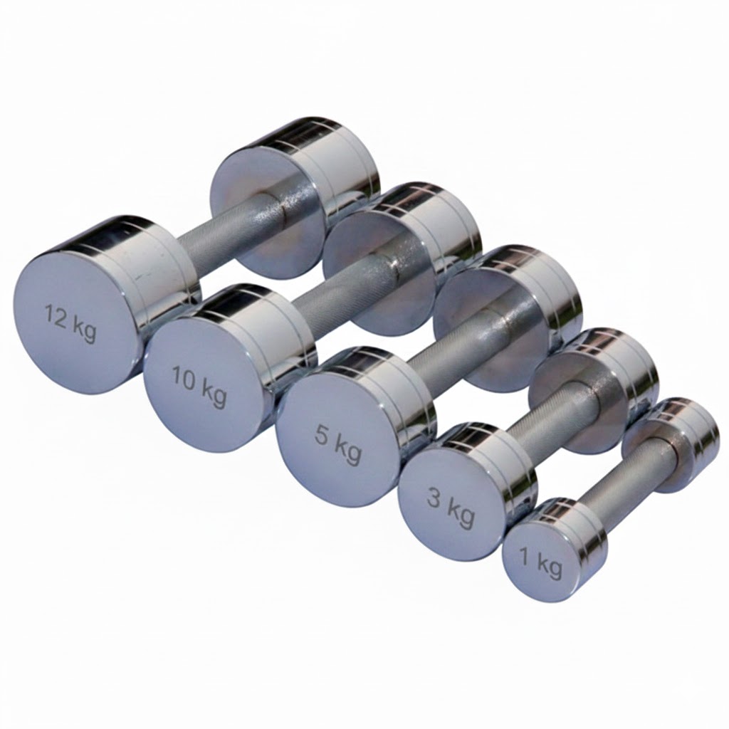 Chrome Dumbbell Set