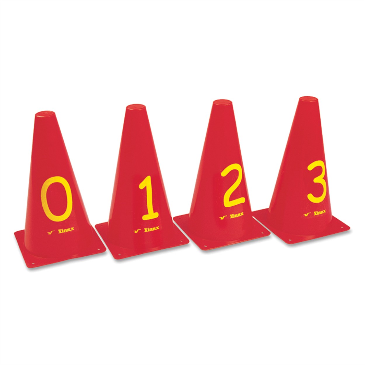 Numbered Red Traffic Cones Set