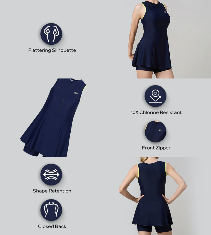 Women's Navy Swim Dress