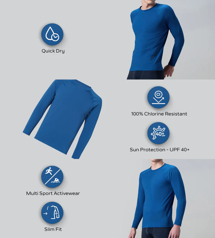 Blue Activewear Long Sleeve Shirt