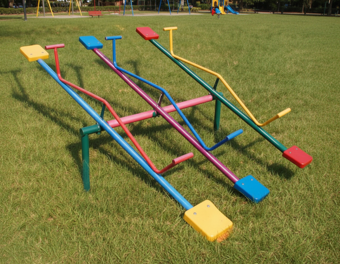 Multi-Seat Playground Seesaw